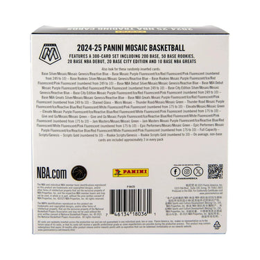 NBA 2025 Panini Mosaic Basketball Mega Box | 6 Packs