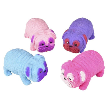 3.25" Stretchy, Squish Pug (Assorted. Sold Separately)