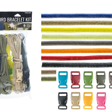 10Pc- 10' Paracord Bracelet Making Kit with Matching Buckles