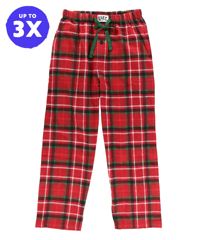Load image into Gallery viewer, Christmas Plaid Men&#39;s Flannel PJ Pants 3XL
