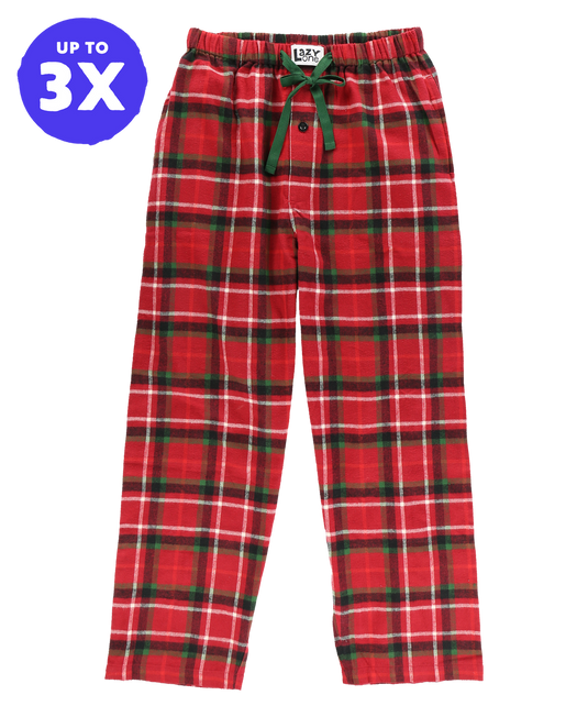 Christmas Plaid Men's Flannel PJ Pants 3XL