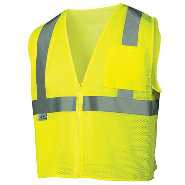 Pyramex RVZ2110 Type R Class 2 Mesh Safety Vest with Pocket (Lime) Size XXL