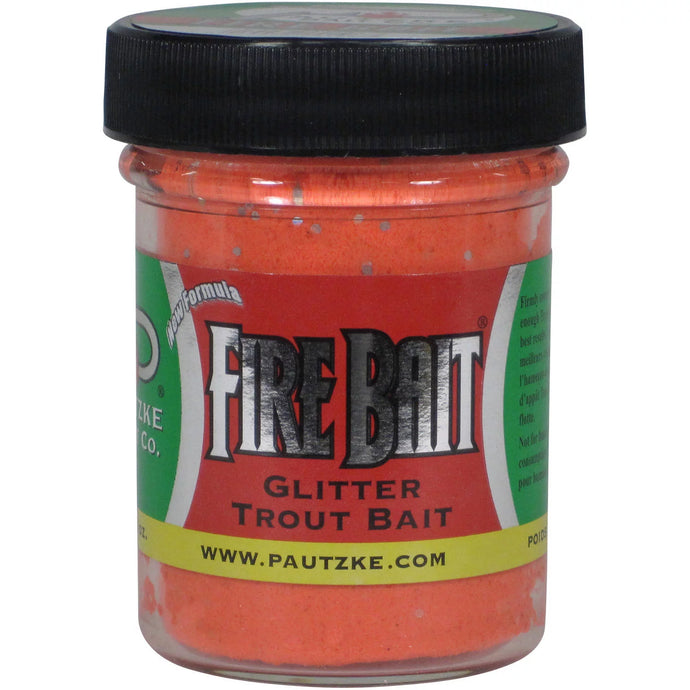 Pautzke Fire Bait - Glitter Trout Garlic Salmon Egg Bait 1.5 oz