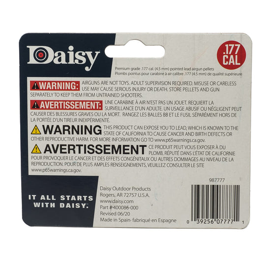 DAISY .177 CALIBER PRECISIONMAX POINTED PELLETS, 250-COUNT TIN –  shop.generalstorespokane