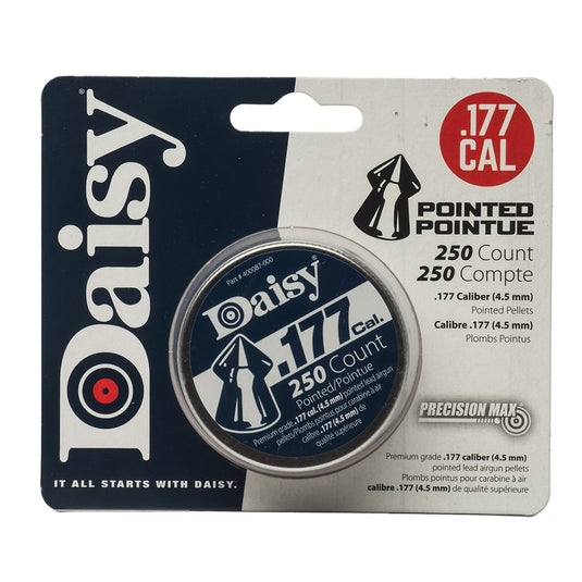 DAISY .177 CALIBER PRECISIONMAX POINTED PELLETS, 250-COUNT TIN