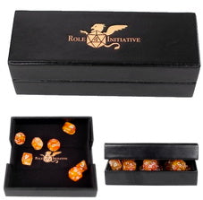 Role 4 Initiative Faux Leather Dice Box Rolling Tray R4I Logo