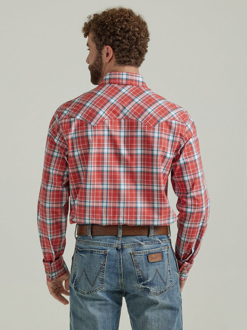 Load image into Gallery viewer, Wrangler Mens XXL Retro Core Plaid Snap Shirt - Red
