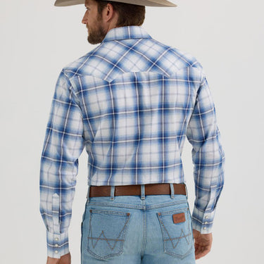 Wrangler Men's Retro Snap Shirt (Blue) Size L