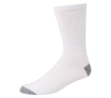 Railroad Socks 6-Pack White Crew Socks Size 10-13