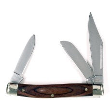 Ruko Folding 3-Blade Knife, Pakkawood Handle