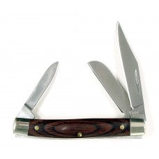Ruko Folding 3-Blade Knife, Pakkawood Handle