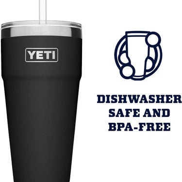 Yeti Rambler 26 Oz Straw Cup - Black