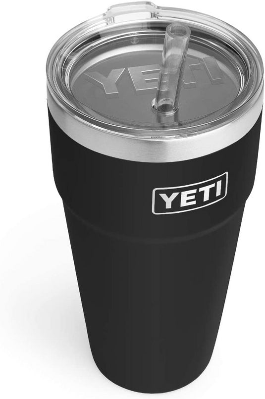 Yeti Rambler 26 Oz Straw Cup - Black