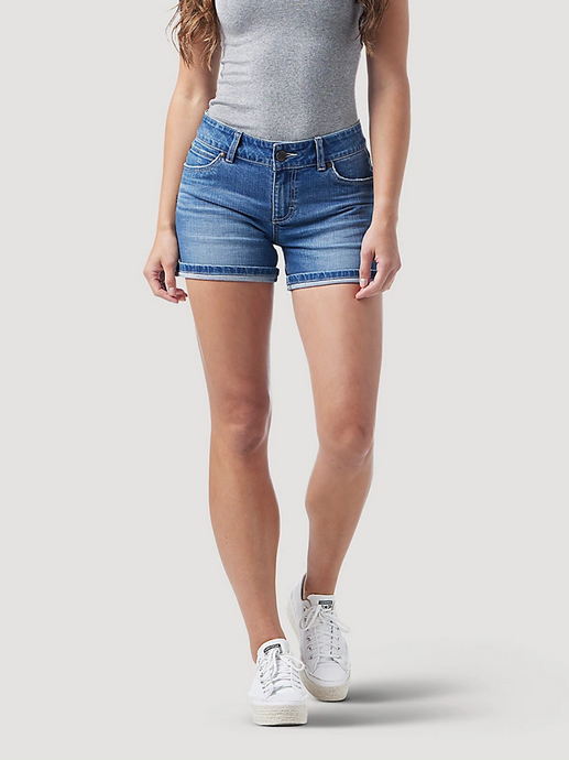 Wrangler Womens 27 Retro Mid-Rise Denim Shorts