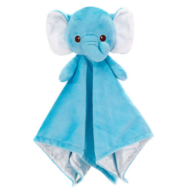 Swaddle Babies Plush 13.5 Inch Stuffed Elephant Blankie with Rattle