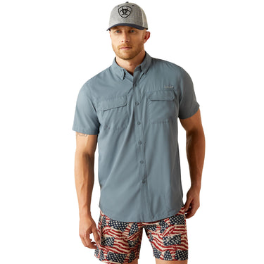 Ariat Men's VentTEK Outbound Classic Fit Shirt (Newsboy Blue) Size L