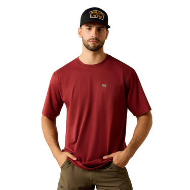 Ariat Rebar Cotton Strong Standard Pocket T-Shirt (Brandy Snifter) Size M
