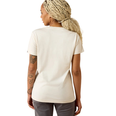 Ariat Rebar Cotton Strong Standard V-Neck T-Shirt (Whisper Pink Heather) Size XL