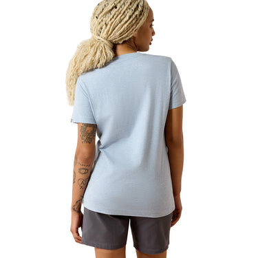 Ariat Rebar Cotton Strong Standard V-Neck T-Shirt (Washed Rain Heather) Size M