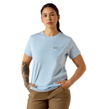 Ariat Rebar Cotton Strong Space Dyed T-Shirt (Subdued Blue) Size L