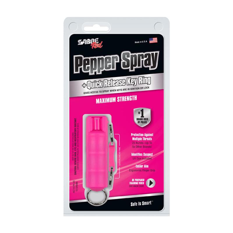 Load image into Gallery viewer, SABRE 3 in 1 Key Case Pepper Spray w/ Quick Release Key Ring - Pink
