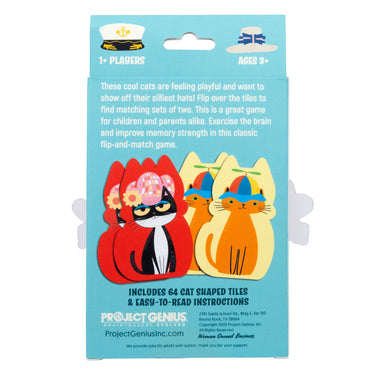 Project Genius Cool Cats in Silly Hats - Memory Matching Game