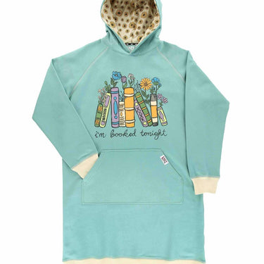 Lazy One I'm Booked Tonight Sleep Hoodie (Light Blue) Size S/M