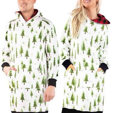 Lazy One Sleep Hoodie (Evergreen/Red Plaid) Size L/XL