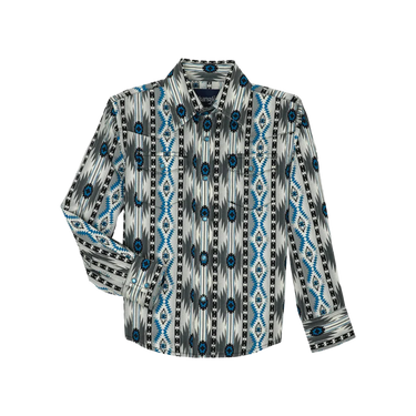 Wrangler Boy's Checotah Long Sleeve Western Snap Shirt (