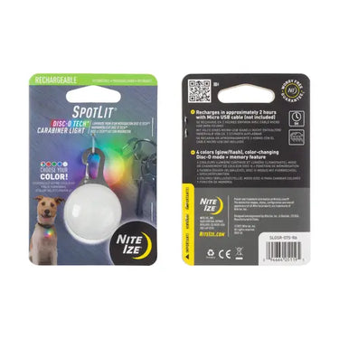 Nite Ize SpotLit® Rechargeable Carabiner Light - Disc-O Tech™