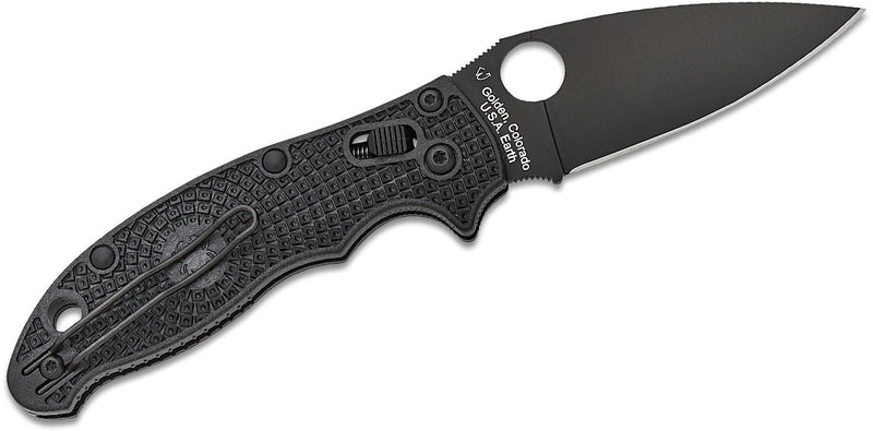 Load image into Gallery viewer, Spyderco Manix 2 Folding Knife 3-3/8&quot; BD-1 Black Plain Blade
