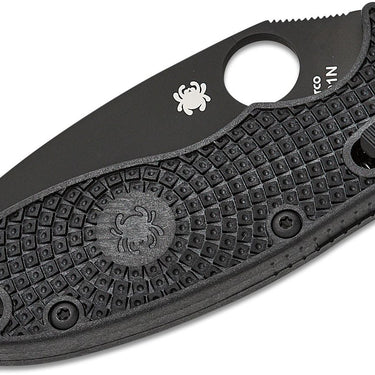 Spyderco Manix 2 Folding Knife 3-3/8" BD-1 Black Plain Blade