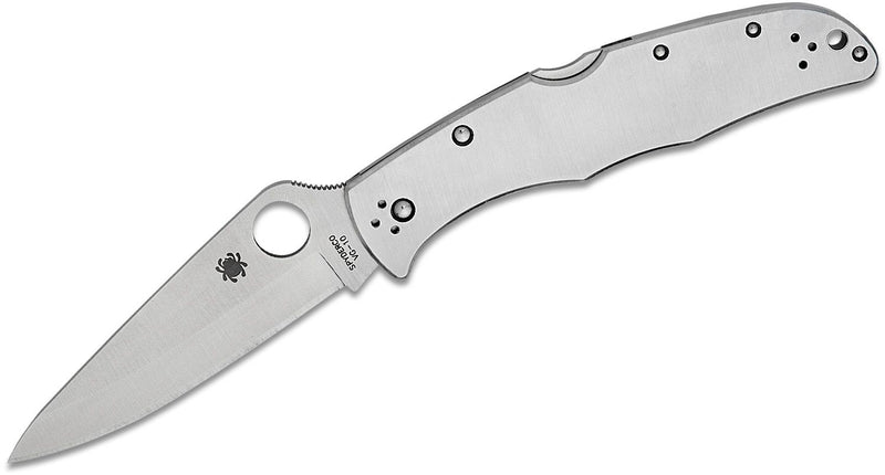 Load image into Gallery viewer, Spyderco Endura 4 Folding Knife 3.875&quot; Satin Plain Blade
