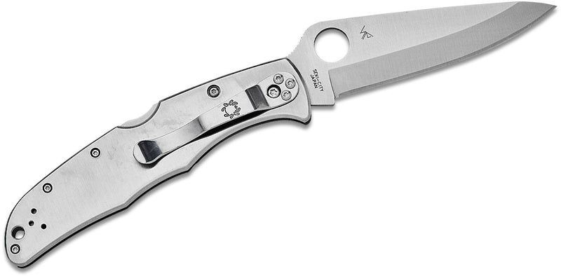 Load image into Gallery viewer, Spyderco Endura 4 Folding Knife 3.875&quot; Satin Plain Blade
