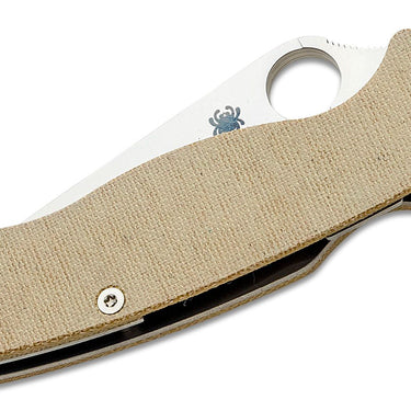 Spyderco Paramilitary 2 Folding Knife 3.47" CruWear Satin Plain Blade