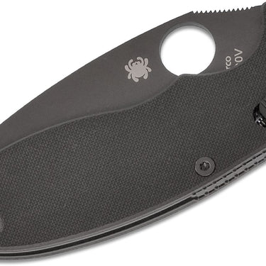 Spyderco Manix 2 Folding Knife 3-3/8" Black Plain S30V Blade