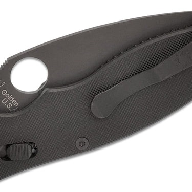 Spyderco Manix 2 Folding Knife 3-3/8" Black Plain S30V Blade