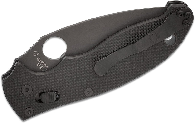 Load image into Gallery viewer, Spyderco Manix 2 Folding Knife 3-3/8&quot; Black Plain S30V Blade
