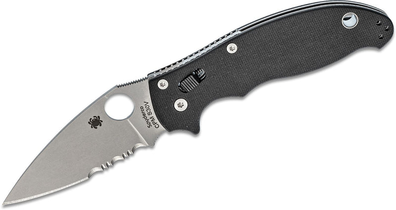 Load image into Gallery viewer, Spyderco Manix 2 Folding Knife 3-3/8&quot; Satin Combo S30V Blade
