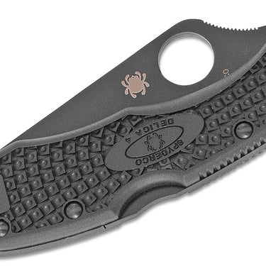 Spyderco Delica 4 Folding Knife 2-7/8" VG10 Black Combo Blade