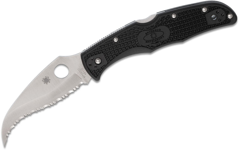 Load image into Gallery viewer, Spyderco Matriarch2 Folding Knife 3-5/8&quot; VG10 Satin Serrated Blade
