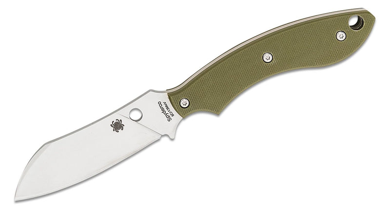 Load image into Gallery viewer, Spyderco Sjoerd Stok Drop Point Fixed Blade Knife 2.95&quot; Satin Plain Blade
