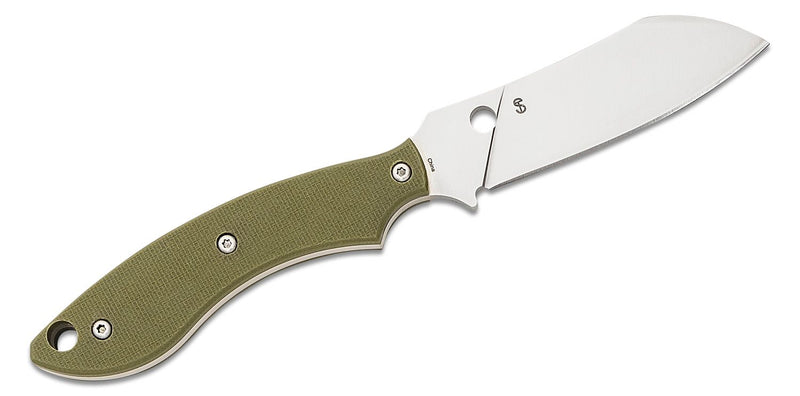 Load image into Gallery viewer, Spyderco Sjoerd Stok Drop Point Fixed Blade Knife 2.95&quot; Satin Plain Blade
