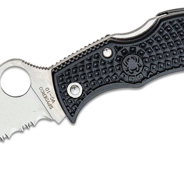 Spyderco Manbug Folding Knife 1.97" VG10 Satin Wharncliffe Serrated Blade