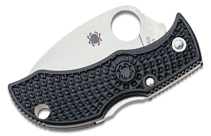 Load image into Gallery viewer, Spyderco Manbug Folding Knife 1.97&quot; VG10 Satin Wharncliffe Serrated Blade
