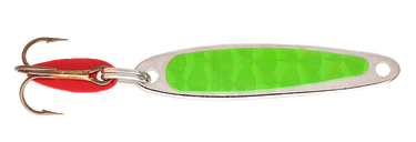 Bay de Noc Lure 1/5oz Swedish Pimple Lure (Chartreuse Prism/Nickel)