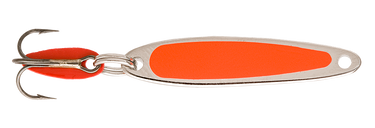 Bay de Noc Lure 1/4oz Swedish Pimple Lure (Fluorescent Orange/Nickel)