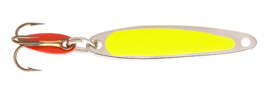 Bay de Noc Lure 1/10oz Swedish Pimple Lure (Fluorescent Yellow/Nickel)