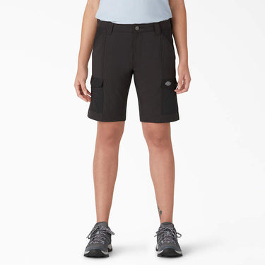 Dickies Women's Cooling Slim Fit Cargo Shorts (Black) Size 2
