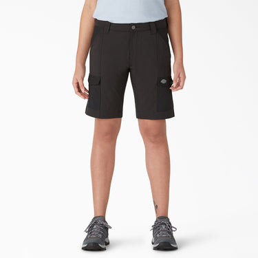 Dickies Women's Cooling Slim Fit Cargo Shorts, 10" (Black) Size 12